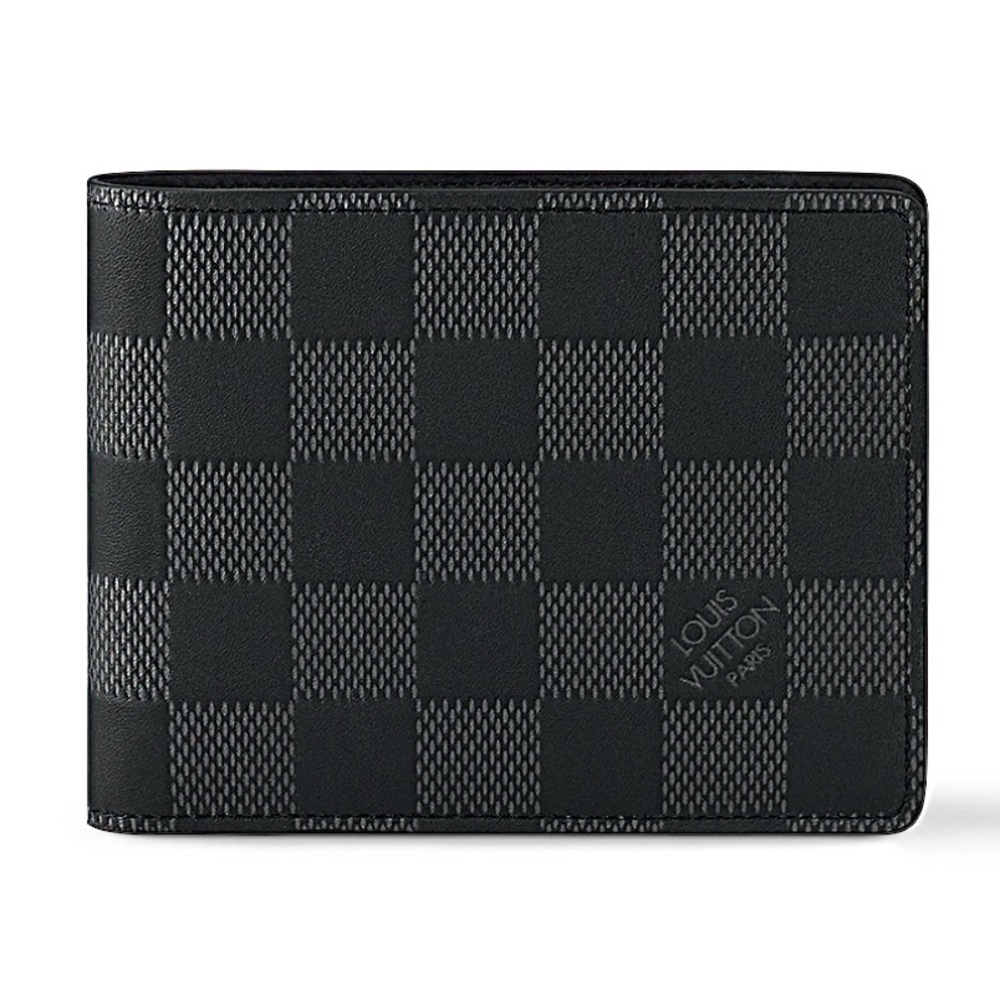 Louis Vuitton Metallic Damier Infini Onyx Silver Leather Multiple Wallet